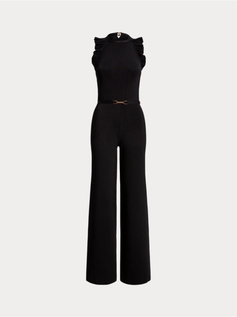 Belted Sweater Jumpsuit